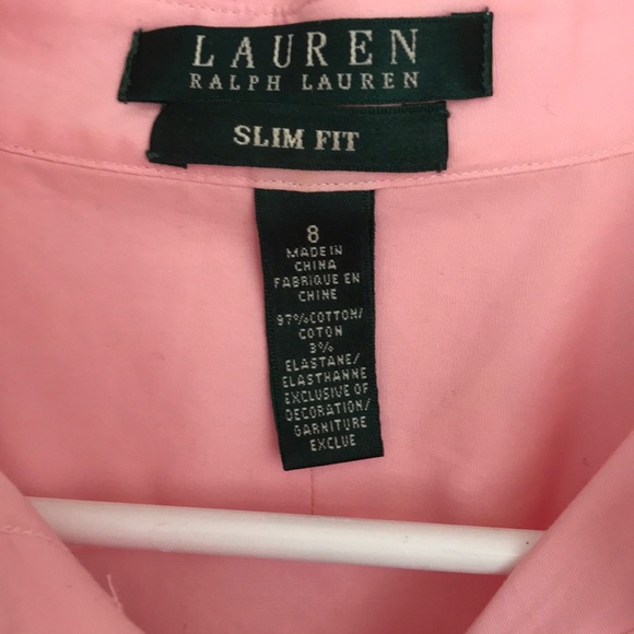 Lauren by Ralph Lauren Slim Fit Dress Shirt Size 8 - Picture 2 of 2